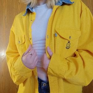 vintage yellow/denim cropped jacket